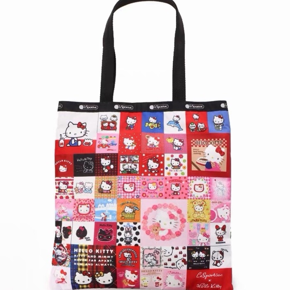 LeSportsac Hello Kitty Multicolor patch Tote Bag